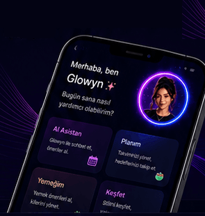 Glowyn mobil uygulama ekranı
